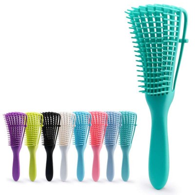 Private Label Salon Vent Feature Plastic Handle Magic Octopus Detangling 8 row hair brushes