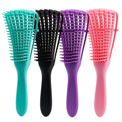 Hairdressing Vent Feature Plastic Handle Magic Eight Rows Octopus Spare Ribs Comb Detangling Hair Brush