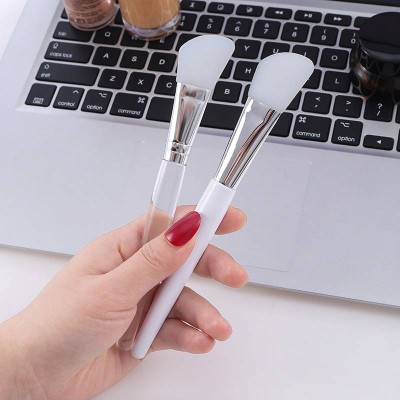 Facial Beauty Tools Application Cosmetic White Soft Head Mud Mask Brush Silicone Diy Mask Applicator Brush